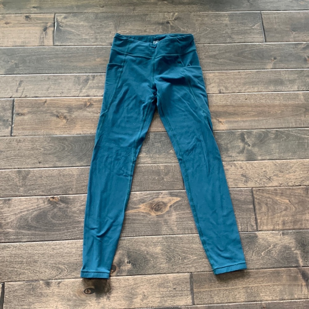 Athleta girl dark teal leggings!